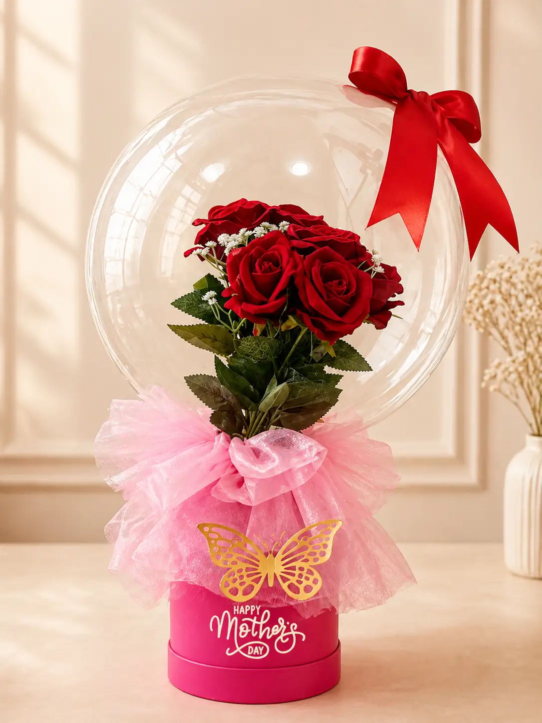 Rose Bubble Balloon Box